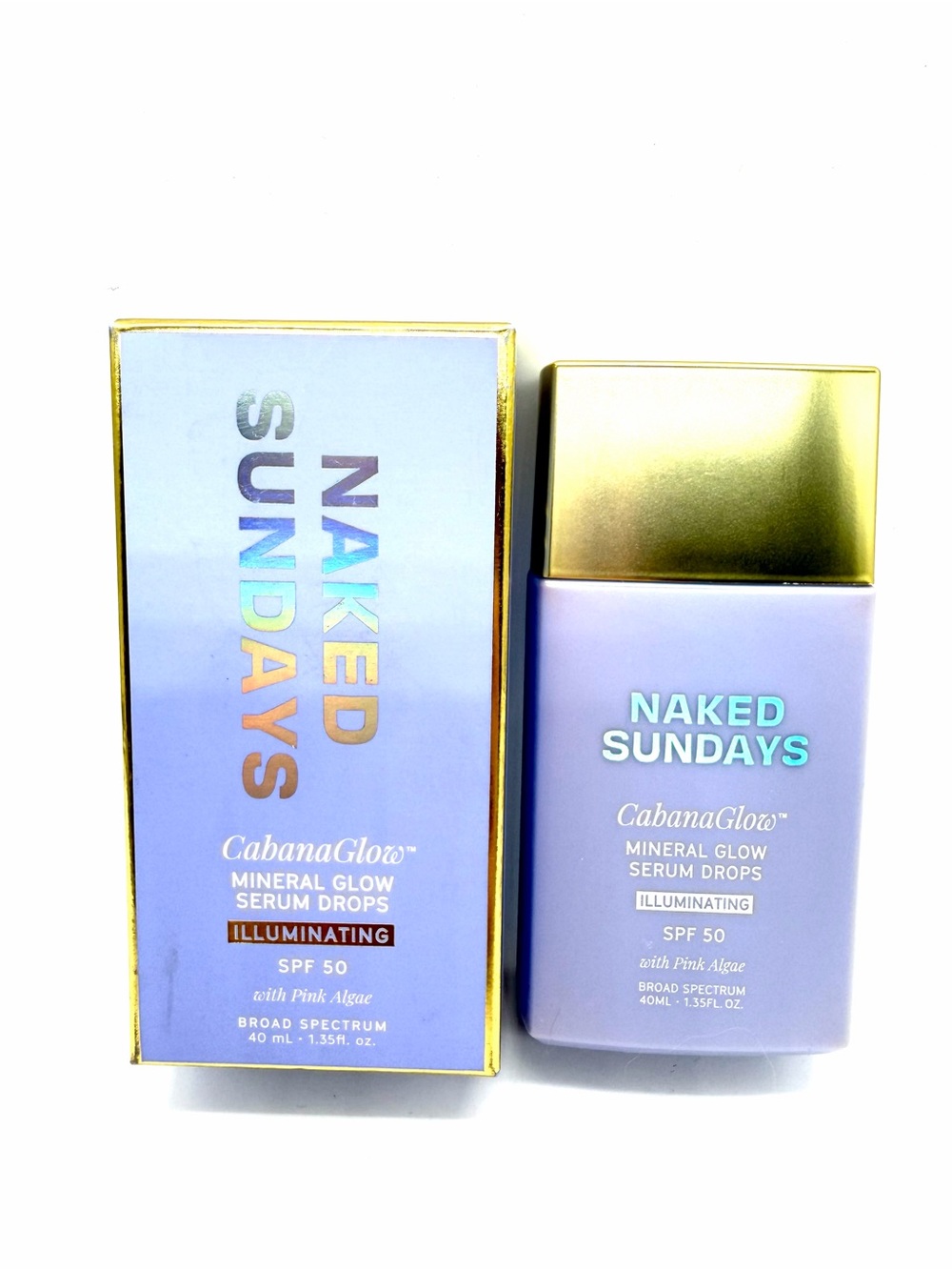 Naked Sundays Cabana Glow Mineral Glow Serum sPF 50 - Illuminating  Warm Golden